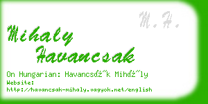 mihaly havancsak business card